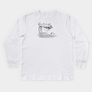 Alien Wafles Kids Long Sleeve T-Shirt